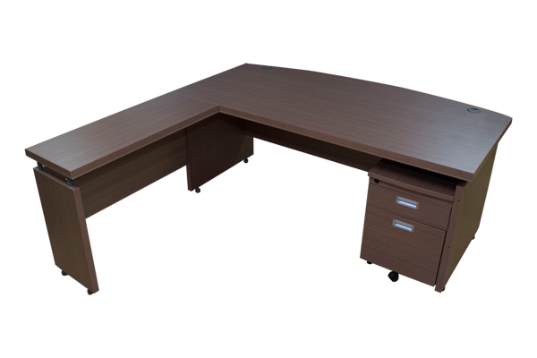 Echo 1800x1800 Exec. Desk w/Pedestal - Pine