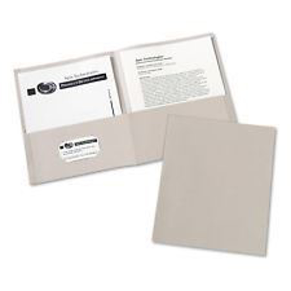 Avery Double Pocket Portfolio - Grey #47990