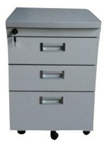 Torch 3-Drawer Mobile Pedestal - Lt. Grey