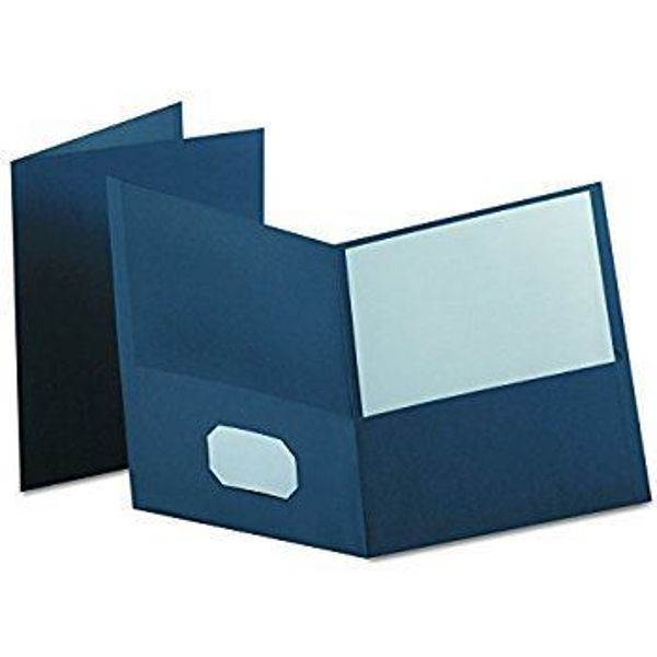 Oxford Double Pocket Portfolio - Dk. Blue #50762