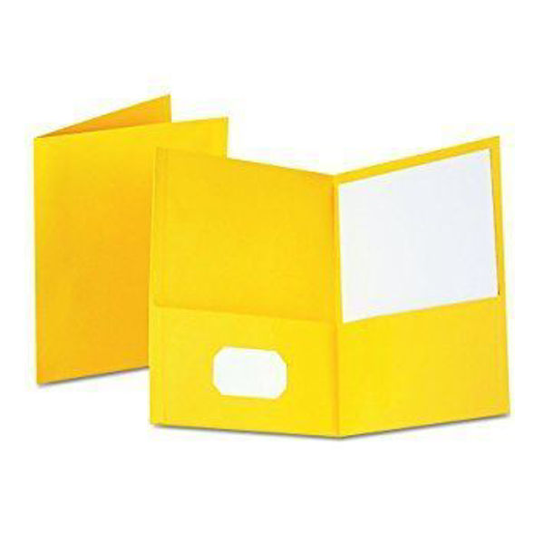 Oxford Double Pocket Portfolio - Yellow #50761