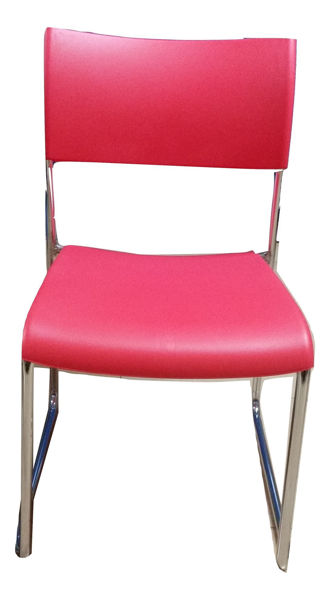Image Stack Chair w/Chrome Frame - Red	