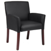 Boss Med. Back Mahogany Col. Reception  Chair - Black