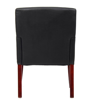 Boss Med. Back Mahogany Col. Reception  Chair - Black