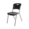 Lifetime Stackable Plastic Chair - Black
