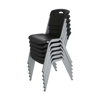 Lifetime Stackable Plastic Chair - Black