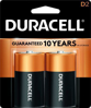 Duracell D-Size Battery 2/PK.	