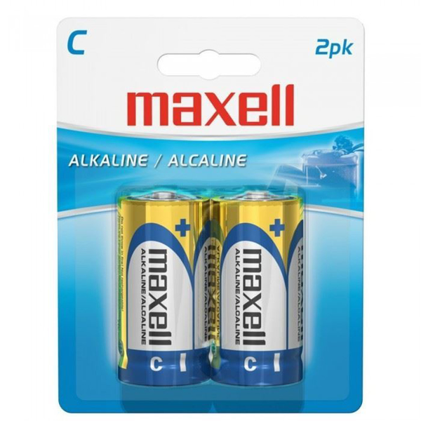 Maxell Alkaline C-Size Battery 2/PK.