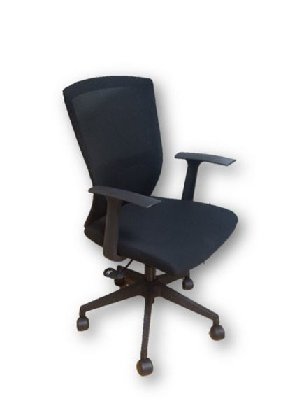 Human MB Mesh Chair w/Arms -  Black