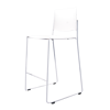 Image Bar Stool w/Chrome Frame - White