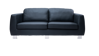 Image 3-Seater Plush PU Sofa - Black