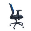 Anji High Back Mesh Chair w/Arms - Blue