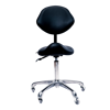 Adjustable Saddle Stool Chair w/Back - Black