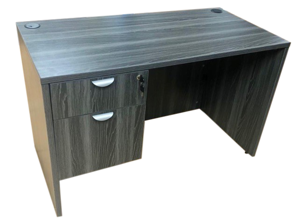 HiTop 48 x 24 Desk w/Pedestal - Grey