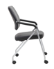 Boss Folding Chair on Castors Bk/Bk