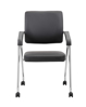 Boss Folding Chair on Castors Bk/Bk