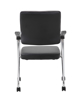 Boss Folding Chair on Castors Bk/Bk