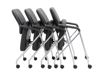 Boss Folding Chair on Castors Bk/Bk