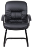 Boss Leather Plus Side Chair - Black