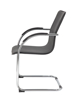 Image S-Bend Chrome & Vinyl Side Chair - Bk