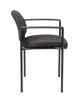 Boss Stackable Side Chair w/Arms - Black