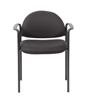 Boss Stackable Side Chair w/Arms - Black