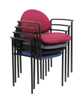 Boss Stackable Side Chair w/Arms - Black