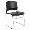 Boss Stack Chair w/Chrome Frame - Black