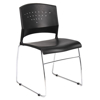 Boss Stack Chair w/Chrome Frame - Black