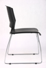 Boss Stack Chair w/Chrome Frame - Black	