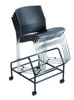 Boss Stack Chair w/Chrome Frame - Black	