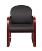 Boss Reception Chair - Mah. Col. Arms -Bk