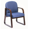 Boss Reception Chair - Mah. Col. Arms -Bl