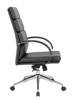 Boss High Back Chrome & Vinyl Exec. Chair - Black