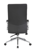 Boss High Back Chrome & Vinyl Exec. Chair - Black