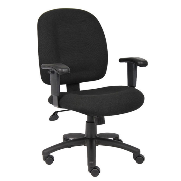 Boss Ergonomic Task Chair w/Arms - Bk