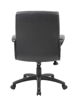 Boss Medium Back Leather Plus Chair - Black