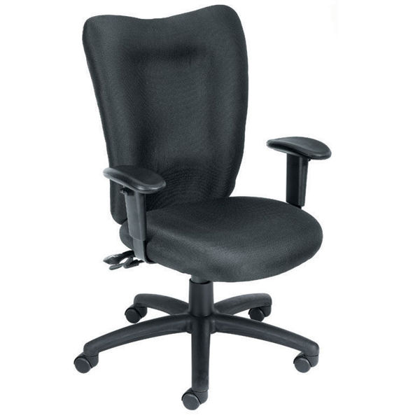 Boss Multi-Function Hi Back Chair w/Arms - Bk