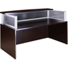 Boss 71x36/42 Plexiglass Reception Unit - Mocha