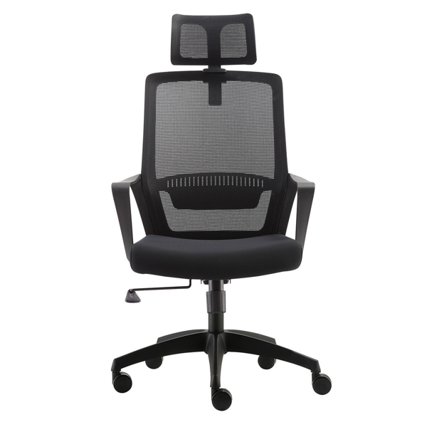 Image High Back Mesh Chair w/Headrest - Black #GW-A3108