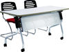 Image 1600 x 600 Folding Table w/Modesty Panel - White