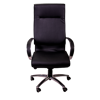 Image High Back Exec Vinyl Chair w/Chrome Base - Blk