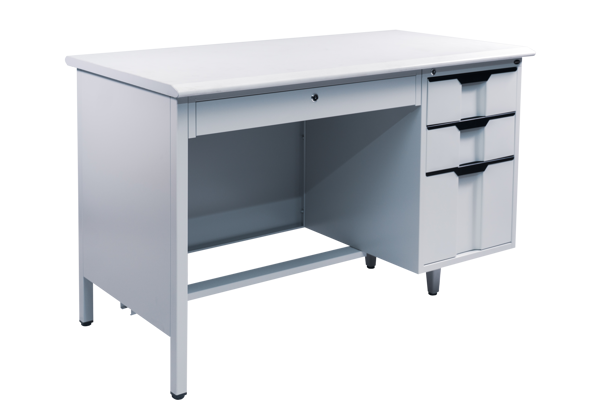 Picture of AD-1200GY Image 1200 x 600 Metal Desk w/Single Pedestal - Grey