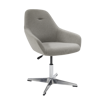 Picture of AA-542GY Image Bucket Fabric Chair on Pedestal Base - Grey
