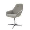 Picture of AA-542GY Image Bucket Fabric Chair on Pedestal Base - Grey