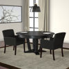Picture of B6-19BK Boss Med. Back Mahogany Col. Reception Chair - Black