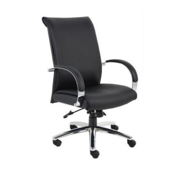 Picture of B9-431BK Boss 2-Paddle C/Soft High Back Exec Chair w/Chrome Arms - Bk