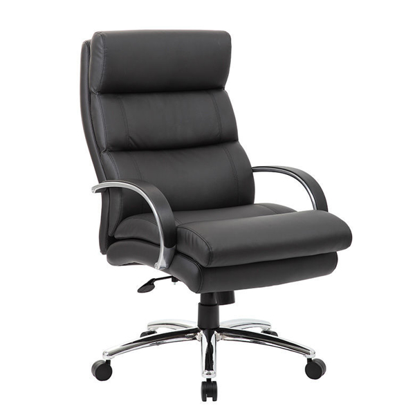 Picture of B9-94BK Boss H/Duty Plush Padded Chair (400lbs)  Black