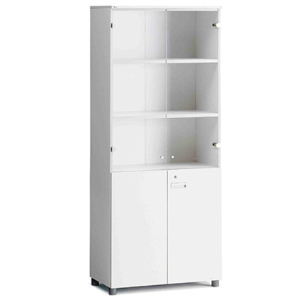 Picture of CA-C385G WW Supertech 5-Shelf (800) Cabinet w/Solid & Glass Doors - WW