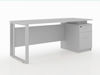 Picture of ET-D167GY Evolve 1600 x 700 Desk w/Cupboard - Grey